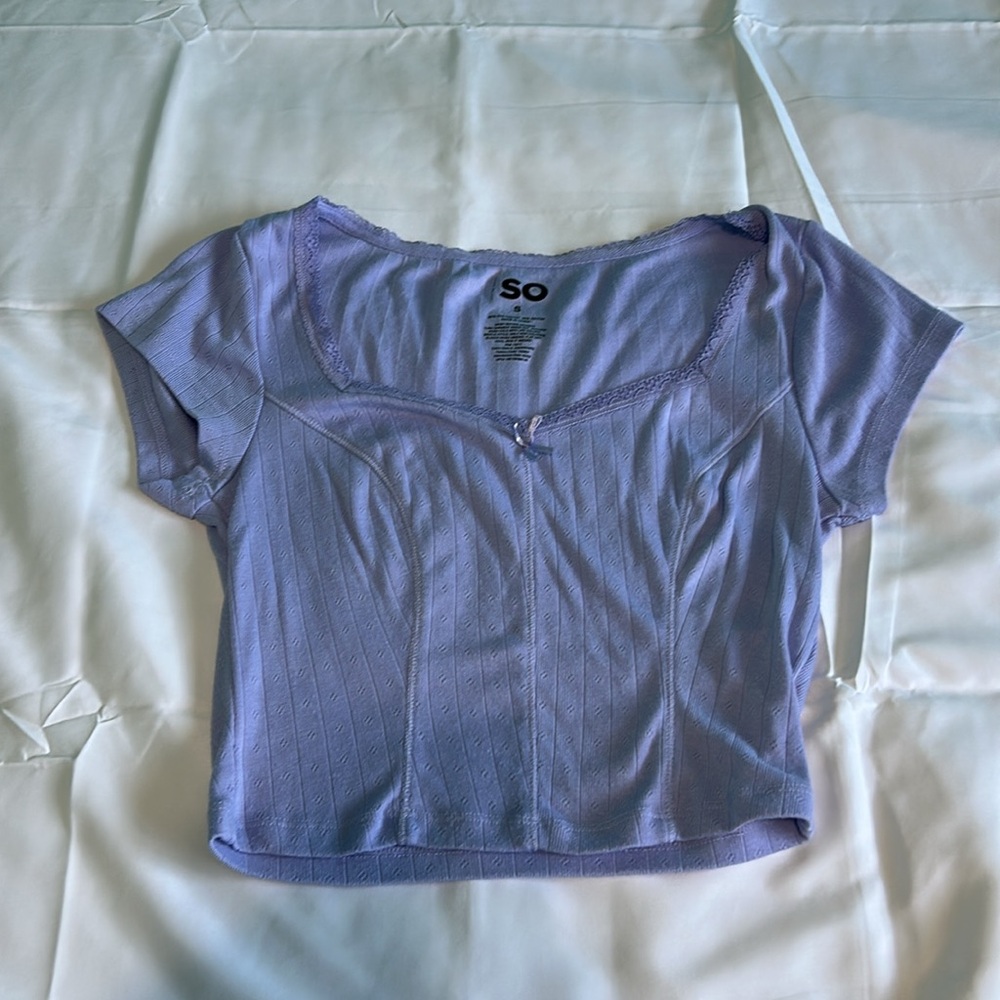 🎁SO Purple Cap Sleeve Top sz: small